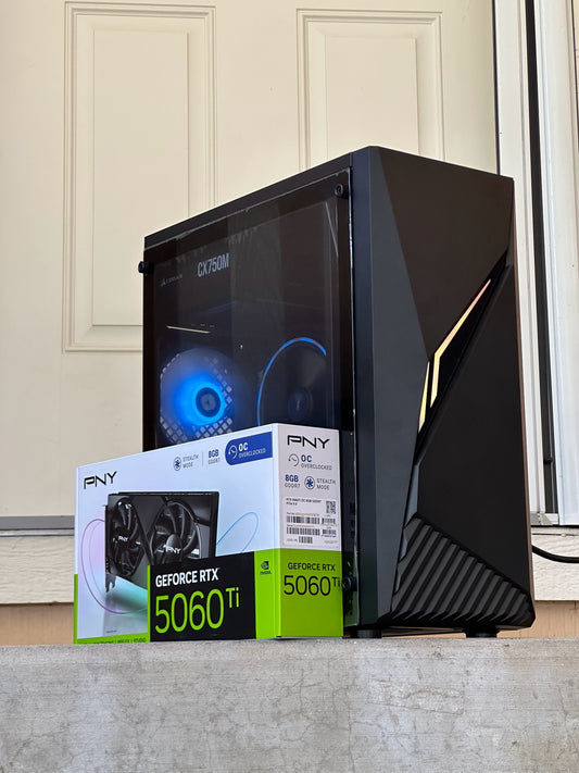 Gaming pc \ Rtx 5060 ti 8GB \ Ryzen 5 9600x \ 32GB 6000MHz \ 1TB ssd \ 750w Corsair \ windows 11 Pro